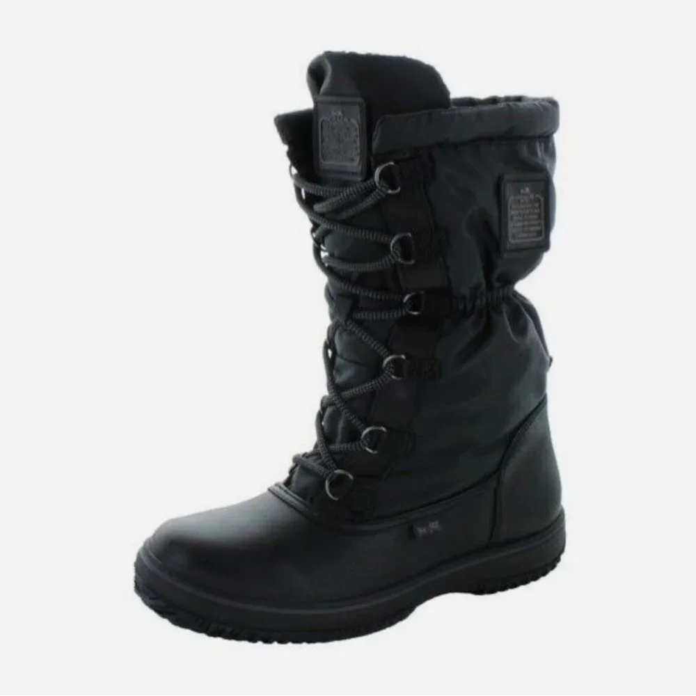 NWOB Coach Sage Lace Up Winter Snow Boots Black - Picture 4 of 5